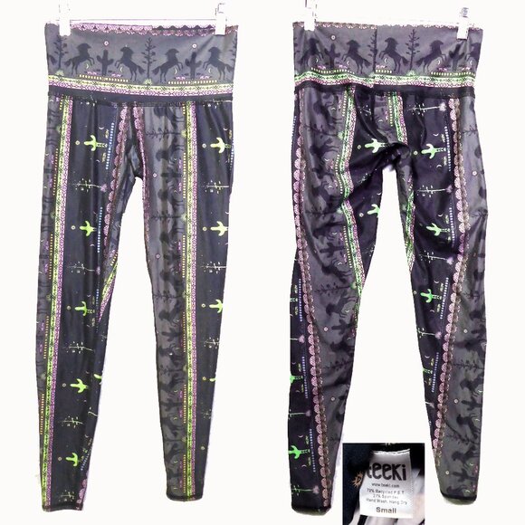 Teeki WILD AND FREE yoga leggings size small - Picture 1 of 5